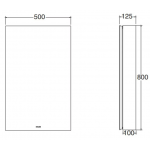 Kohler K-26386T-L-NA Verdera 500毫米 鏡櫃 (左開門)