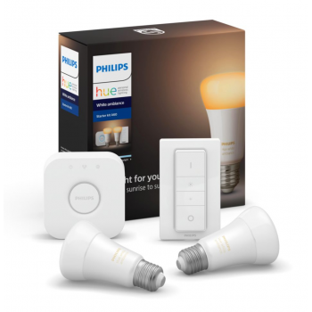 飛利浦 Philips PH164 Hue White Ambiance Starter Kit 8.5W E27螺頭 A60 智能燈泡入門套件 (藍牙兼容)