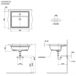 TOTO LW586RCB 檯下式洗手盆 (帶龍頭孔)