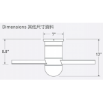 Modern Fan Co Cirrus Hugger 42" 天花吊扇 (摩打顏色: 白) (吊扇葉顏色: 白)