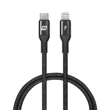 Momax DL31D Elite USB-C to Lightning 1.2米 尼龍編織連接線 快充短線 (黑色)