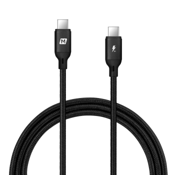 Momax DC19D Go Link USB-C 至 USB-C 100W PD 編織紋充電線 (1.2米) (黑色)