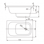 American Standard Active 纖維浴缸 (1100 x 700mm) (CT610800204)