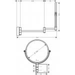 Hansgrohe 41791677 AddStoris 浴室鏡 (啞光黑)