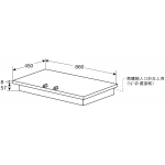 Whirlpool 惠而浦 AGA301/BP 86厘米 5000W 嵌入式三頭石油氣煮食爐 (免費基本安裝)