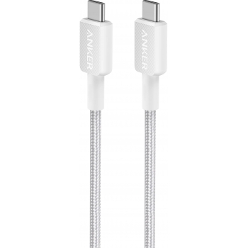 Anker 322 USB-C - USB-C 尼龍編織充電線 (0.9米) (白色)