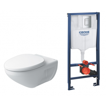 Inax GC-23PVN 掛牆式座廁 + Grohe 38772001 Rapid SL 3合1藏牆高架水箱