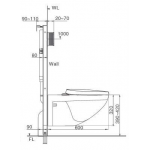 Inax GC-23PVN 掛牆式座廁 + Grohe 38772001 Rapid SL 3合1藏牆高架水箱