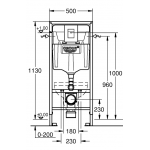 Inax GC-23PVN 掛牆式座廁 + Grohe 38772001 Rapid SL 3合1藏牆高架水箱