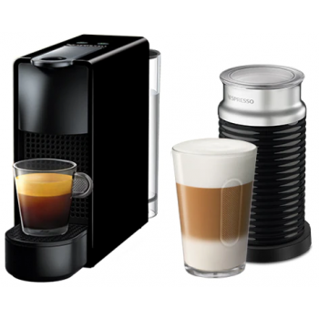 NESPRESSO Essenza Mini 19巴 粉囊系統咖啡機連黑色Aeroccino3 套裝 (鋼琴黑) (C30-SG-BK-NE2/Aeroccino3 Black)