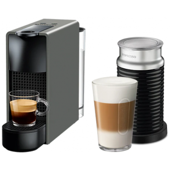 NESPRESSO Essenza Mini 19巴 粉囊系統咖啡機連黑色Aeroccino3 套裝 (深灰色) (C30-SG-GR-NE2/Aeroccino3 Black)