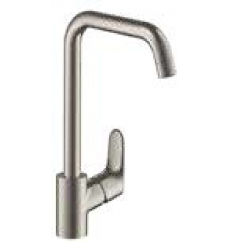 Hansgrohe 31820820 Focus M41 單把手廚盆水龍頭 260, 1jet (拉絲鎳)