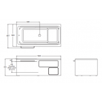 Kohler K-24458T-FD-0 Family Care 1.5米整體化浴缸 (右角位，三合一排水)