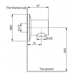 Kohler K-20263T-RGD Components 附牆圓型蛇管接頭 (玫瑰金)