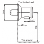 Kohler K-11627T-RGD 掛牆式連接器 (玫瑰金)