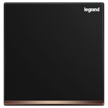 Legrand Galion K8/31/1/2BN-C 16AX 一位單控開關 帶LED燈 (碳素黑+鑲電鍍邊)