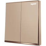 Legrand Galion K8/32/1/2CN-C1 16AX 2位單控開關 帶LED燈 (玫瑰金+鑲電鍍邊)