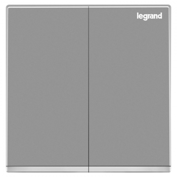 Legrand Galion K8/32/1/2CN-C3 16AX 2位單控開關 帶LED燈 (深沙銀+鑲銀邊)