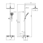 American Standard FF4955701500BC0 EasySET 明裝花灑自動恆溫龍頭帶集成雨淋套件