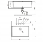 American Standard CP-F613.001 Square Thin 500mm 碗盆