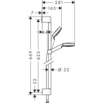 Hansgrohe 26533400 Crometta 單速花灑柱