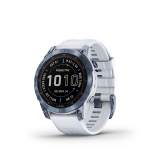 Garmin 010-02540-2H fēnix 7 Sapphire Solar 運動手錶 (礦物藍DLC鈦金屬配白石錶帶)