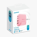 Momax UM50UKP ONEPLUG 70W GaN 四輸出電源充電座 (粉紅色)