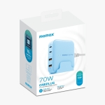 Momax UM50UKB ONEPLUG 70W GaN 四輸出電源充電座 (藍色)