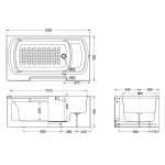 TOTO PAY1517RPEH 1500x800mm 日式風呂浴缸 (右去水)