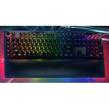 Razer 雷蛇 RZ03-04680100-R3M1 BlackWidow V4 Pro CHT 整合 Razer Chroma™ RGB 功能的機械式遊戲鍵盤 (綠軸/US)