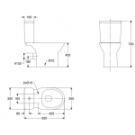 Roca 3419DZ+3429D3+804025005 Debba Round Rimless 高咀分體座廁配電子廁板 (尊尚型) 套裝