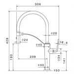 Apell AP9030CR 廚房用伸縮式噴頭龍頭