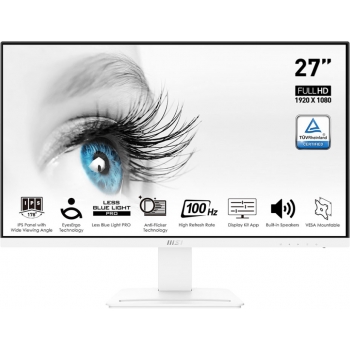 Msi MO-MP273AW 27吋 PRO MP273A IPS FHD 100Hz 商業顯示屏 (白色)