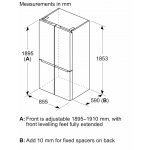 Bosch KMC85LBEA 550公升 Series 4 法式無霜纖薄十字門雪櫃 (黑鑽玻璃)