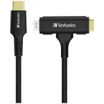 Verbatim 威寶 120厘米 USB-C & Lightning 2合1 充電傳輸線 (66974)