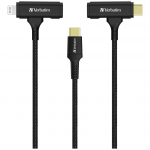 Verbatim 威寶 120厘米 USB-C & Lightning 2合1 充電傳輸線 (66974)