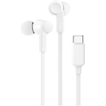 Belkin G3H0002btWHT SoundForm™ 入耳式有線耳機 配備 USB-C 接頭 (白色)