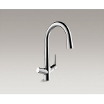 Kohler 76372T-4-CP + 77685-NA CARAFE® 2.0 廚房兩用淨水龍頭 + Aquifer® 單濾芯淨水系統 組合套裝