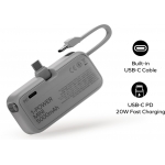 Momax IP130D 5000mAh 1-Power Mini 内置可折叠USB-C移動電源 (黑色)