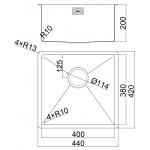 Elleci ARC1044-15 ARCA系列 不銹鋼 廚房鋅盆