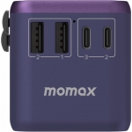 Momax UA8AUKU 1-World 70W GaN 方便式旅行插座 (紫色)