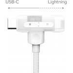 Momax DL56W 1-Link Flow Duo 2-in-1 USB-C to Lightning 編織線 (1.5米) (白色)