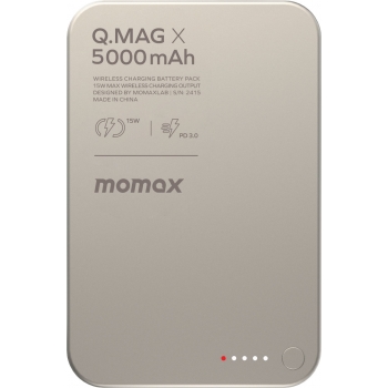 Momax IP116AE Q.Mag X 5000mAh 超薄磁吸流動電源 (鈦色)