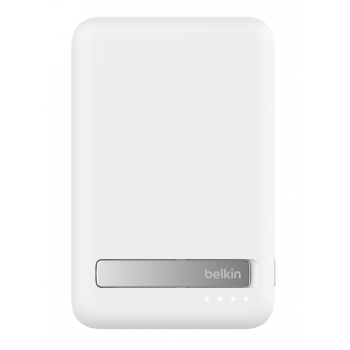 Belkin BPD006btWH BoostCharge Pro 5000 mAh Qi2 磁吸無線充電行動電源 (白色)