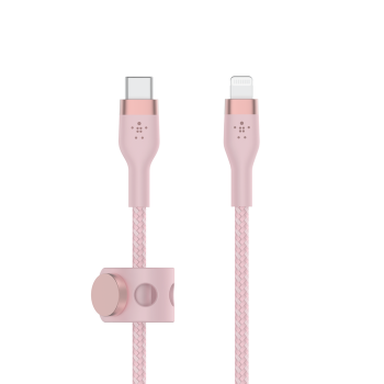 Belkin CAA011bt1MPK BoostCharge Pro Flex USB-C 至 Lightning 連接線 (粉紅色) (1米)