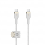 Belkin CAB011bt1MWH BoostCharge Pro Flex USB-C 至 USB-C 編織連接線 (白色) (1米)