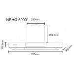 Nutzen 樂斯 NRHO-6000 70厘米 960m³/h 不銹鋼體感雙摩打電熱除油抽油煙機