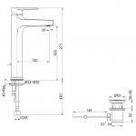 Kohler K-74026K-4-BL Taut™ 高身單把手面盆龍頭 (含EU排水) (霧面黑)