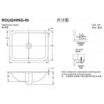 Kohler K-20413T-0 19吋 Caxton™ 長方形台下式浴室面盆