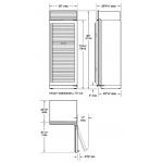 Sub-Zero ICBCL3050W/O/R 146瓶 雙溫區酒櫃 (嵌門板機型) (右門鉸)